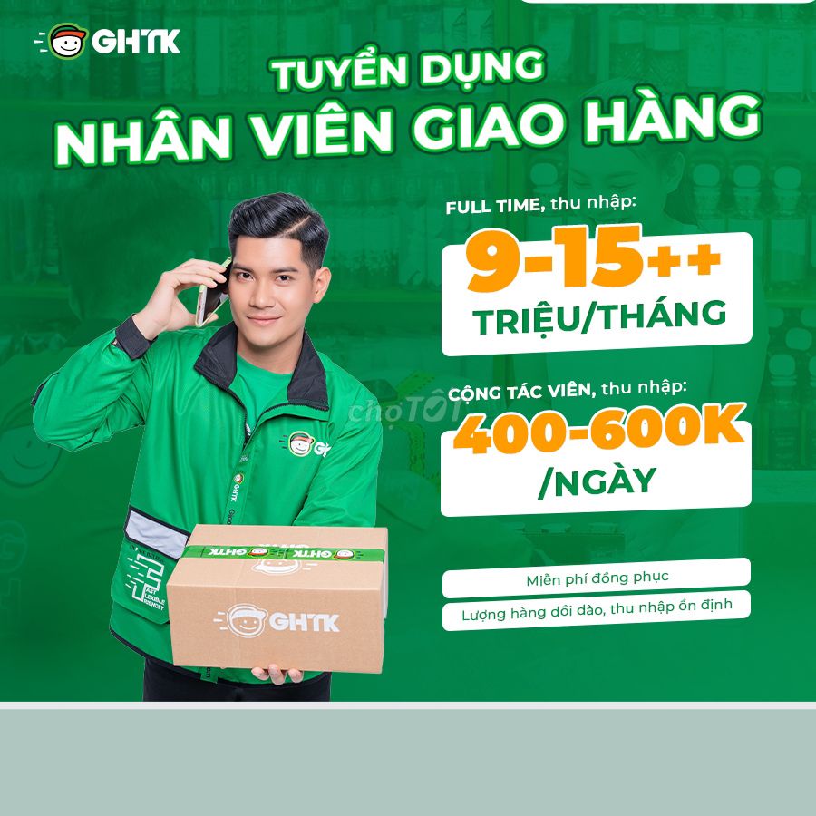 GHTK Long Hải Tuyển Shipper _ Lương 12M++/Tháng