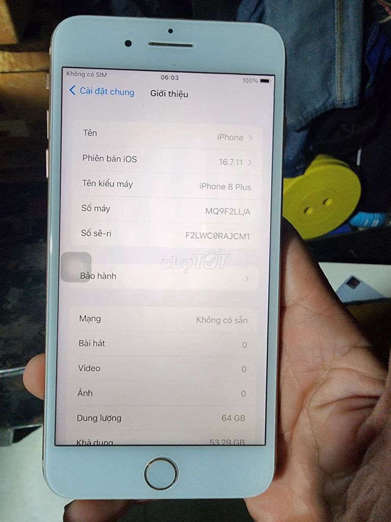 Apple iPhone 8 Plus 64GB Vàng hồng Like New. Mua bán Điện thoại tại Quận 1 Tp Hồ Chí Minh được đăng bởi tùng  hình 1