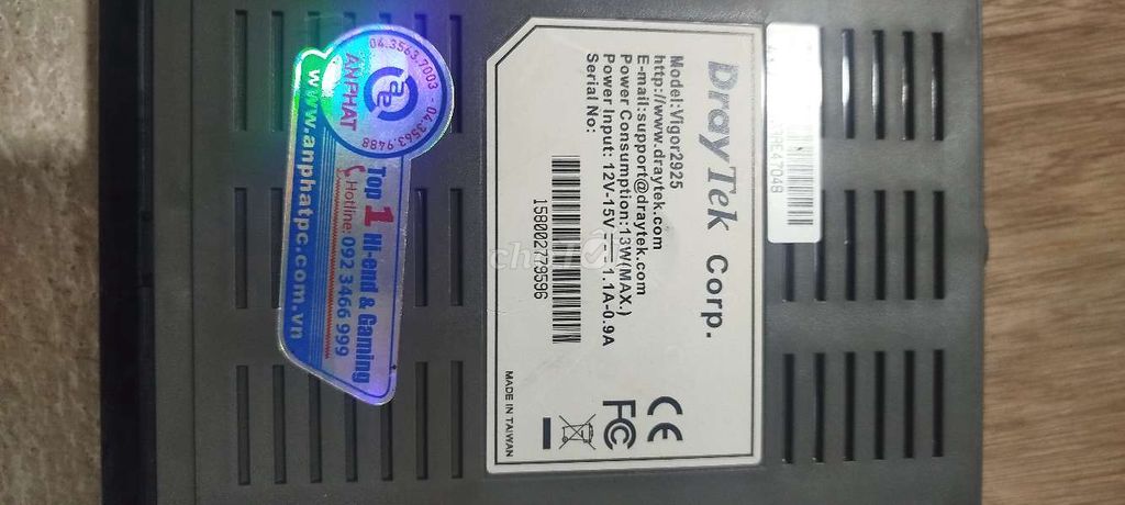 Cân bằng tải Draytek Vigor2925 Đen Taiwan. Mua bán Phụ kiện (Màn hình, Chuột...) tại Quận Lê Chân Hải Phòng được đăng bởi Vũ Thanh Tùng hình 1