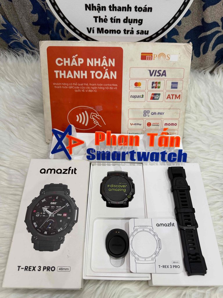 Amazfit T-Rex 3 Pro Đen 99% 19/5/2027 bh FPT Shop. Mua bán Thiết bị đeo thông minh tại Quận Tân Phú Tp Hồ Chí Minh được đăng bởi Phan Tấn SmartWatch hình 1