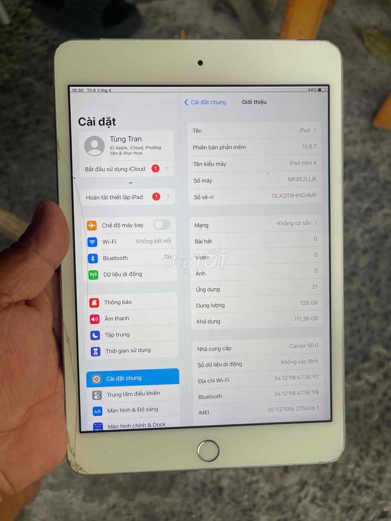Apple iPad mini 4 128GB Bạc. Mua bán Máy tính bảng tại Quận Bình Tân Tp Hồ Chí Minh được đăng bởi thanh phuong hình 1