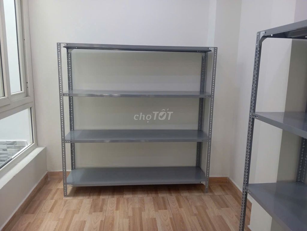 Kệ kho chứa hàng cao 1.5m. Có 4 tầng mâm (40x150). Mua bán Tủ, kệ gia đình tại Quận Bình Tân Tp Hồ Chí Minh được đăng bởi Kệ Thép V Lỗ Đa Năng hình 1