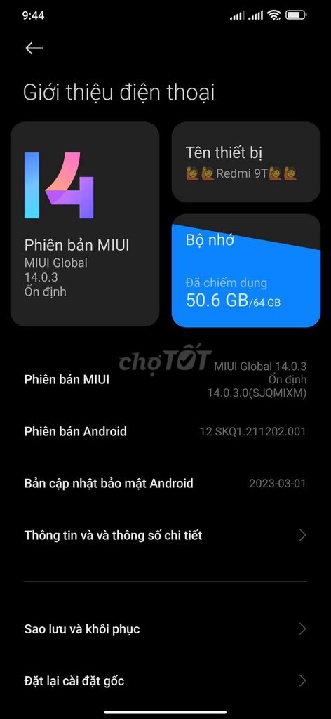 Xiaomi Redmi 9T 64GB Xanh. Mua bán Điện thoại tại Huyện Cờ Đỏ Cần Thơ được đăng bởi Viễn Phạm hình 1
