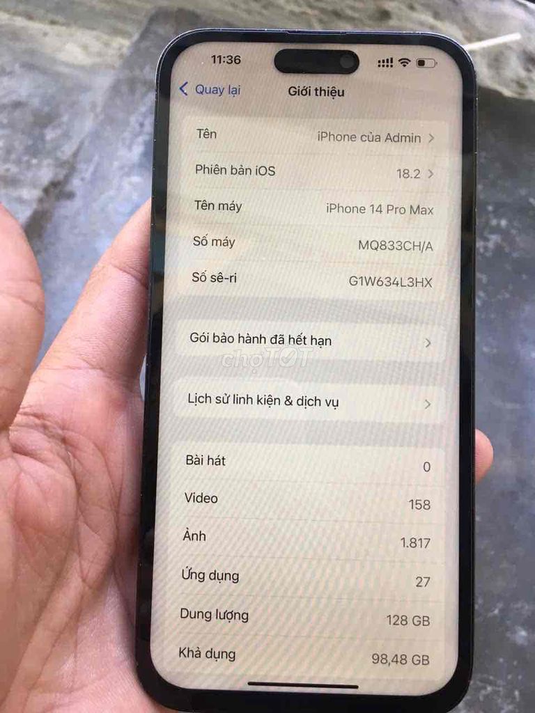 iphone 14prm màn thay,mất face