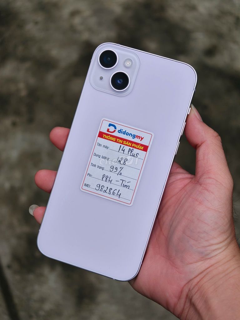 iPhone 14 Plus 128GB Tím Đẹp chuẩn 99,9% ✓Zin all. Mua bán Điện thoại tại Quận Tân Phú Tp Hồ Chí Minh được đăng bởi Di Động Mỹ hình 1