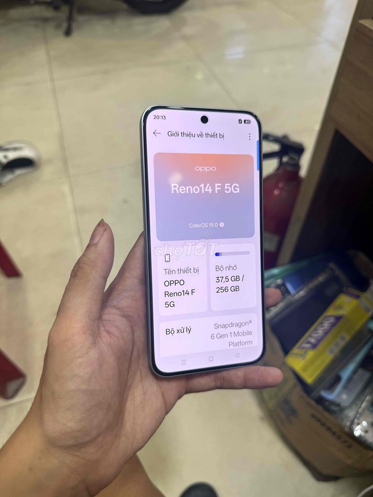OPPO Reno 14F 5G 256GB Bạc. Mua bán Điện thoại tại Thành phố Dĩ An Bình Dương được đăng bởi cris đặng hình 1