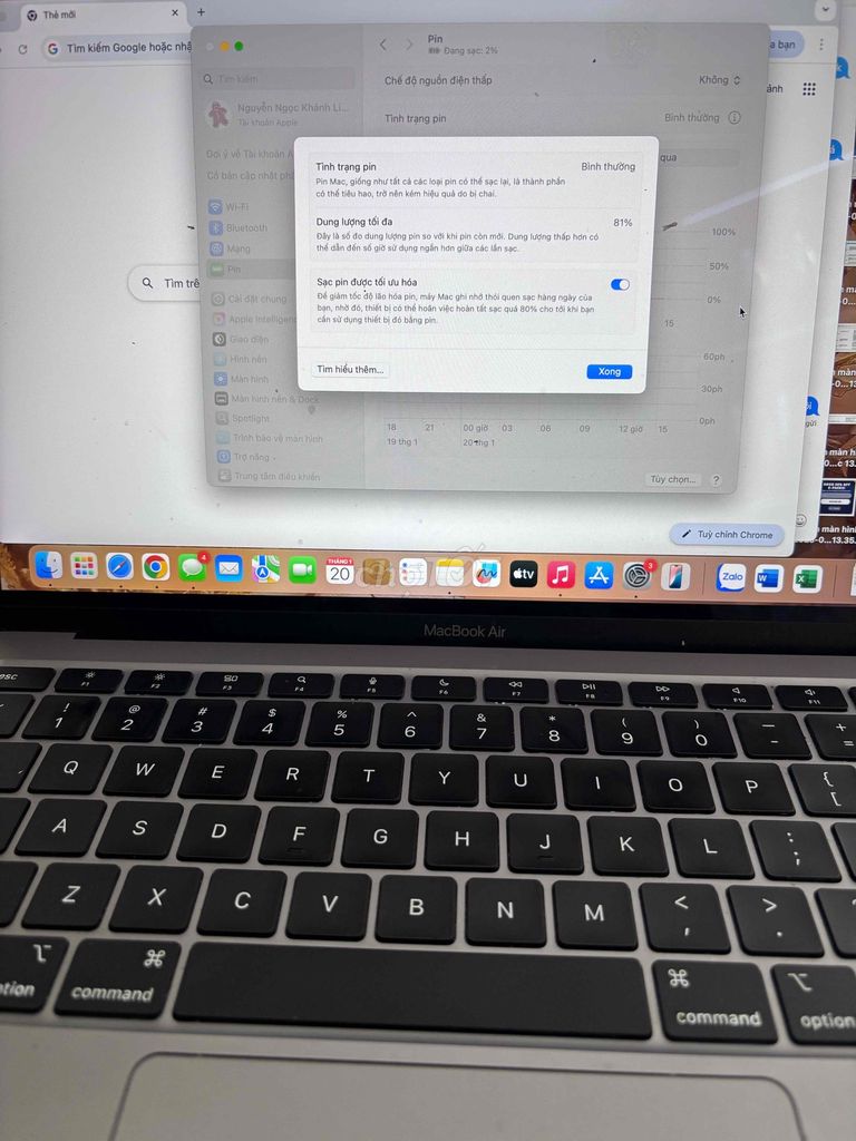 macbook air m1 2020 8/256gb ở thuận an. Mua bán Laptop tại Thành phố Thuận An Bình Dương được đăng bởi Khánh Linh hình 1