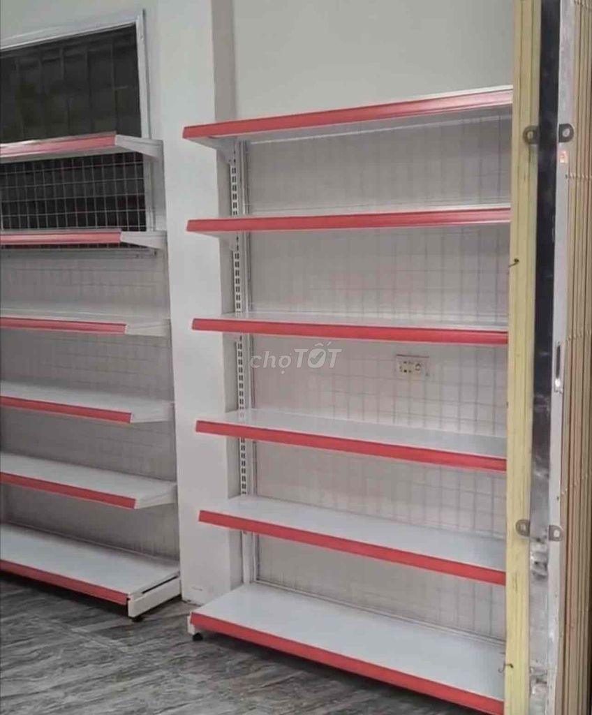 Kệ siêu thị Kim loại Trắng, Đỏ. Mua bán Tủ, kệ gia đình tại Quận Hoàng Mai Hà Nội được đăng bởi hội những người yêu chim hình 1