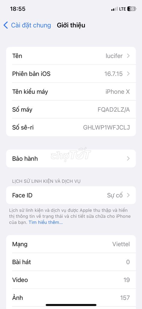 Apple iPhone X 64GB Lỗi Face ID. Mua bán Điện thoại tại Quận Kiến An Hải Phòng được đăng bởi Úbshixah Djbc hình 1