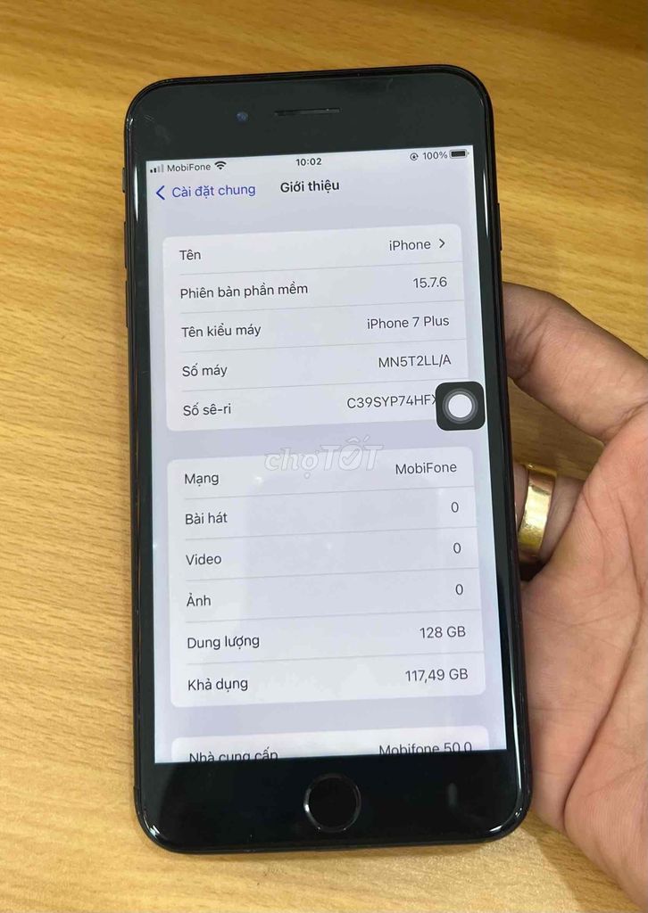 Iphone 7_plus_128Gb máy full chức năng, pin 100