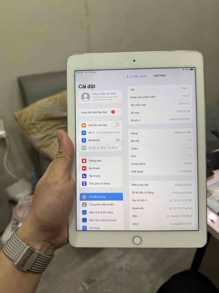 iPad Air 2 32GB Wifi 9.7 inch Chính Hãng Apple