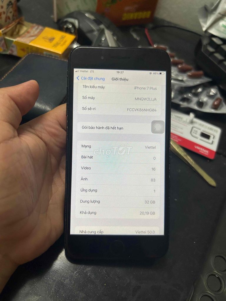 Apple iPhone 7 Plus 32GB Đen Hỏng nút home. Mua bán Điện thoại tại Huyện Hoài Đức Hà Nội được đăng bởi Hùng Anh hình 1