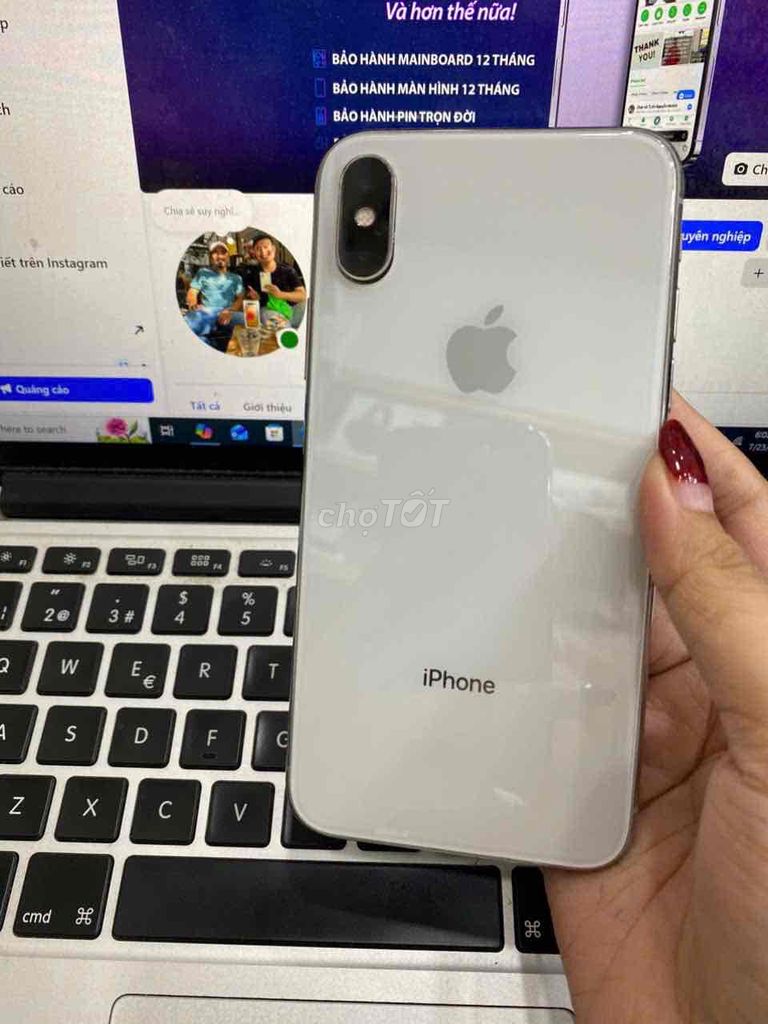 Apple iPhone X 64GB Bạc 100% pin. Mua bán Điện thoại tại Quận 3 Tp Hồ Chí Minh được đăng bởi Tuấn Nguyễn hình 1