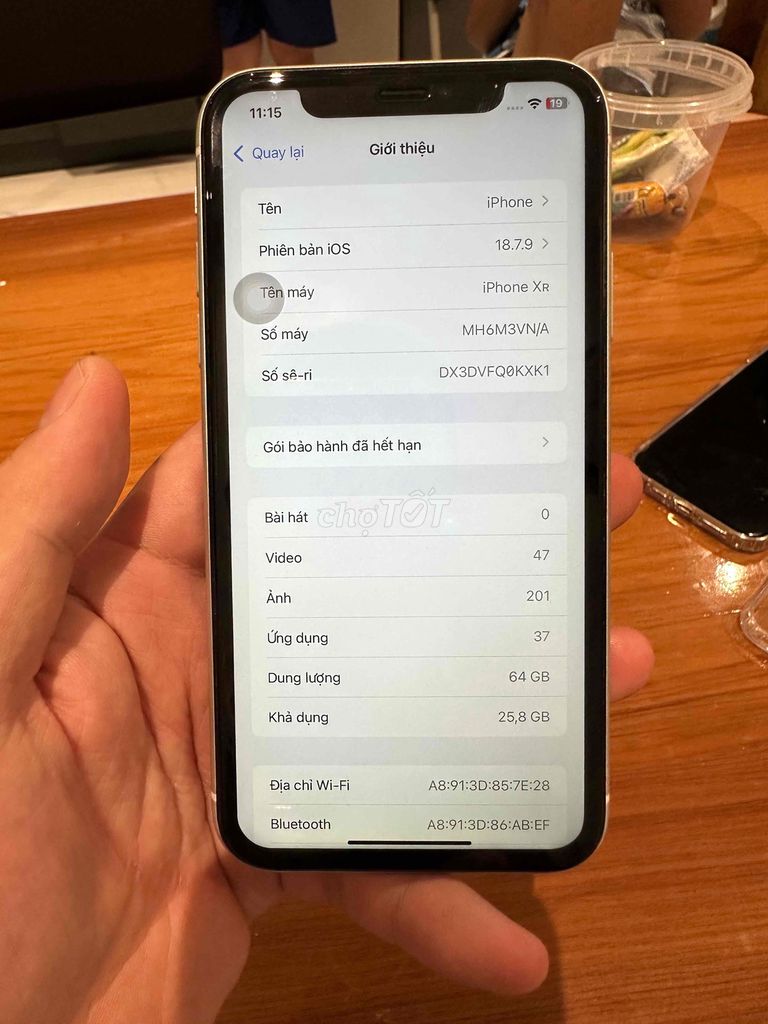 Apple iPhone XR 64GB Trắng 88%. Mua bán Điện thoại tại Thành phố Vinh Nghệ An được đăng bởi quế phong mobile hình 1