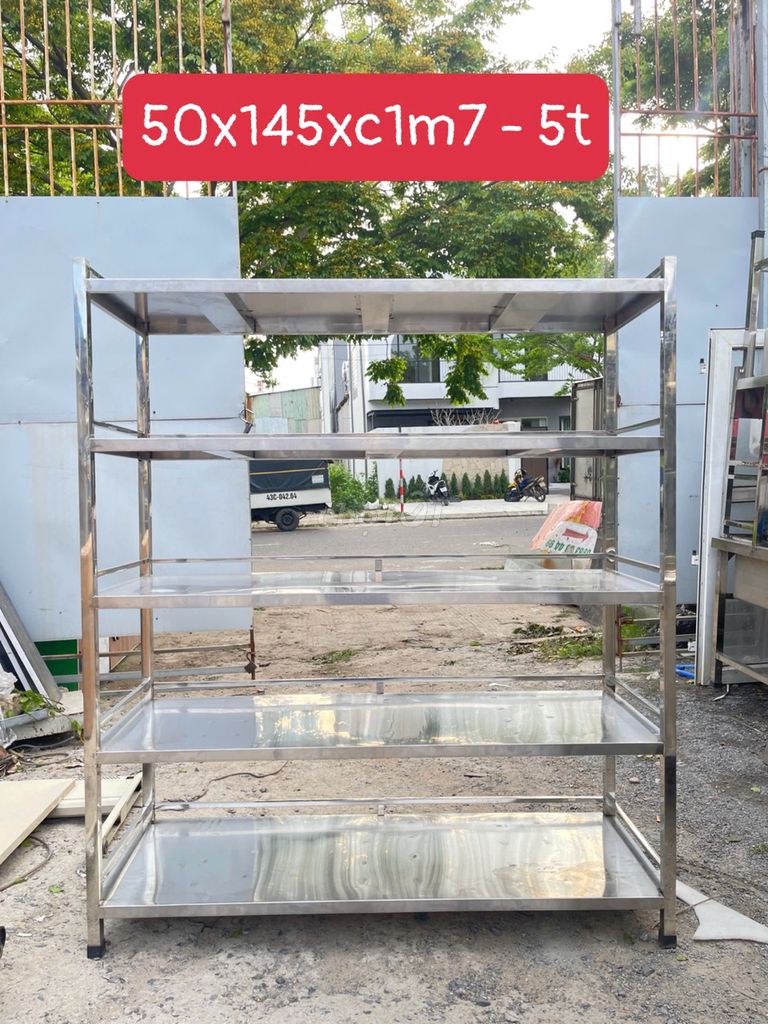 Kệ Inox 5t - 50x145x170cm. Mua bán Tủ, kệ gia đình tại Quận Sơn Trà Đà Nẵng được đăng bởi THẾ GIỚI ĐỒ CŨ ĐÀ NẴNG hình 1