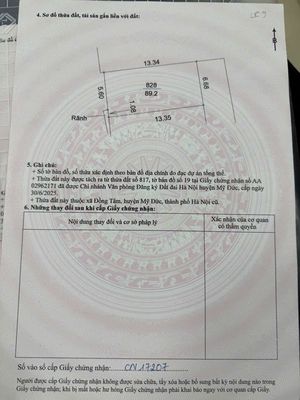 Thổ cư hà nội nhỉnh 1 tỷ