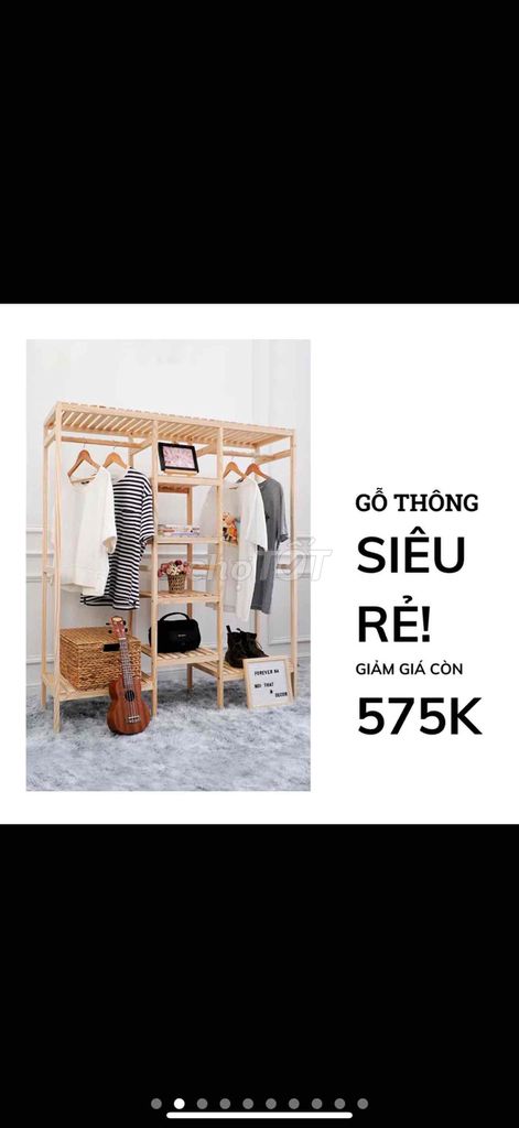 Kệ treo quần áo cũ gỗ thông Mỹ - 3 buồng. Mua bán Tủ, kệ gia đình tại Quận Bình Thạnh Tp Hồ Chí Minh được đăng bởi Winnie hình 1