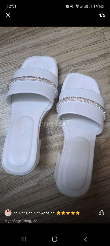 Dép lê Nữ Trắng 36 5 phân Bền. Mua bán Giày dép tại Quận Tân Phú Tp Hồ Chí Minh được đăng bởi Annie CCN hình 1