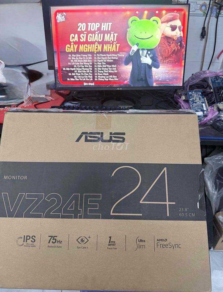 Asus VZ24E 24 inch IPS 75Hz 1ms. Mua bán Phụ kiện (Màn hình, Chuột...) tại Quận 8 Tp Hồ Chí Minh được đăng bởi Thái Tiến Computer Mua bán Linh kiện Laptop Pc  hình 1