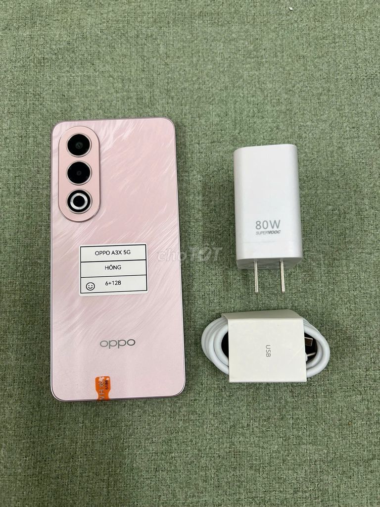 Oppo A3X 5G 6/128 sạc 80 vooc TRẢ GÓP - COD