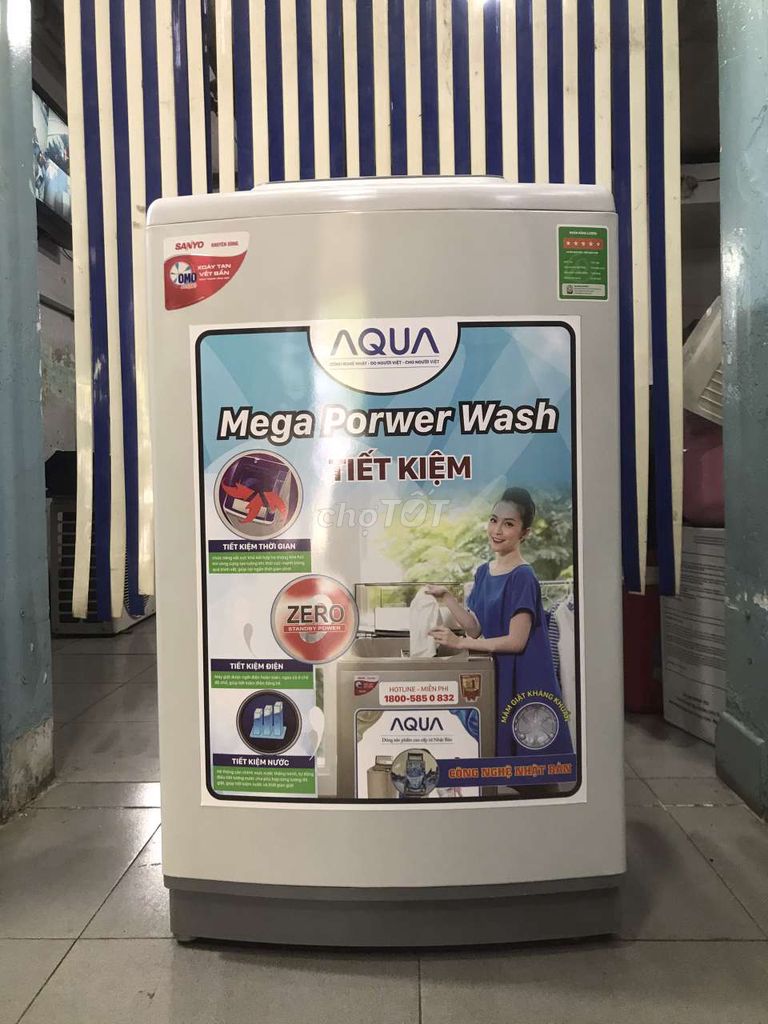 Máy giặt Sanyo 7kg zin đẹp mới 90% chạy bền bỉ