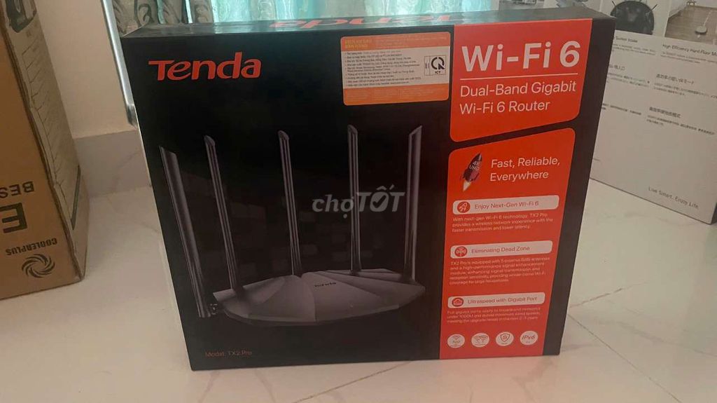 Router Wifi Tenda TX2 Pro Wi-Fi 6 Đen. Mua bán Phụ kiện (Màn hình, Chuột...) tại Thành phố Vũng Tàu Bà Rịa - Vũng Tàu được đăng bởi Dinh hình 1