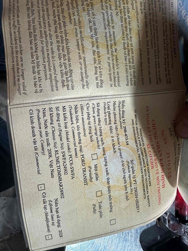 Ford Transit 2008 - 254844 km. Mua bán Ô tô tại Quận Long Biên Hà Nội được đăng bởi TOÀN THẮNG Ô TÔ KINH BẮC hình 18