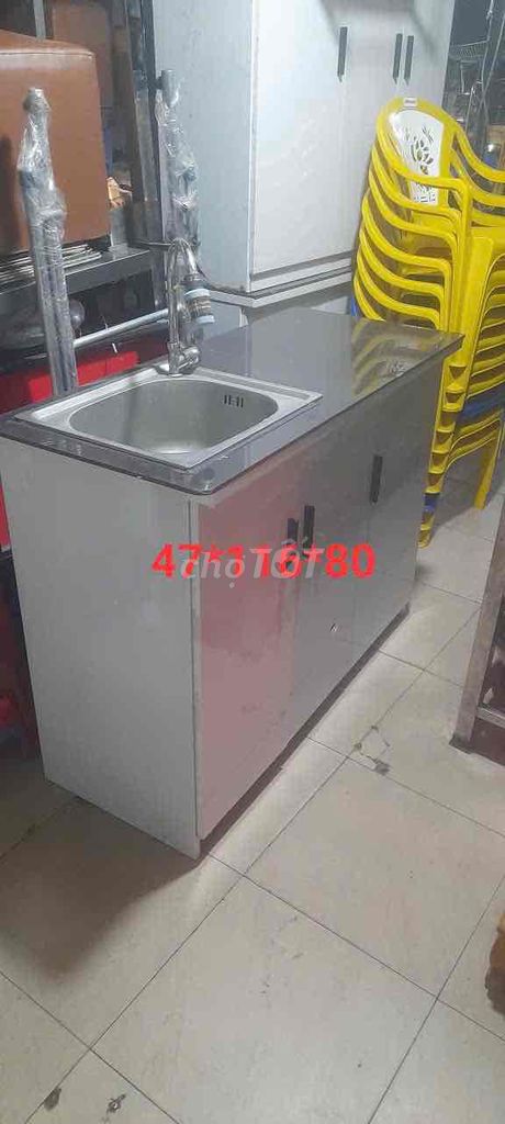 Tủ bếp liền chậu rửa Nhựa Đài Loan Trắng. Mua bán Tủ, kệ gia đình tại Quận Gò Vấp Tp Hồ Chí Minh được đăng bởi Cửa hàng đồ cũ Quang Huy hình 1