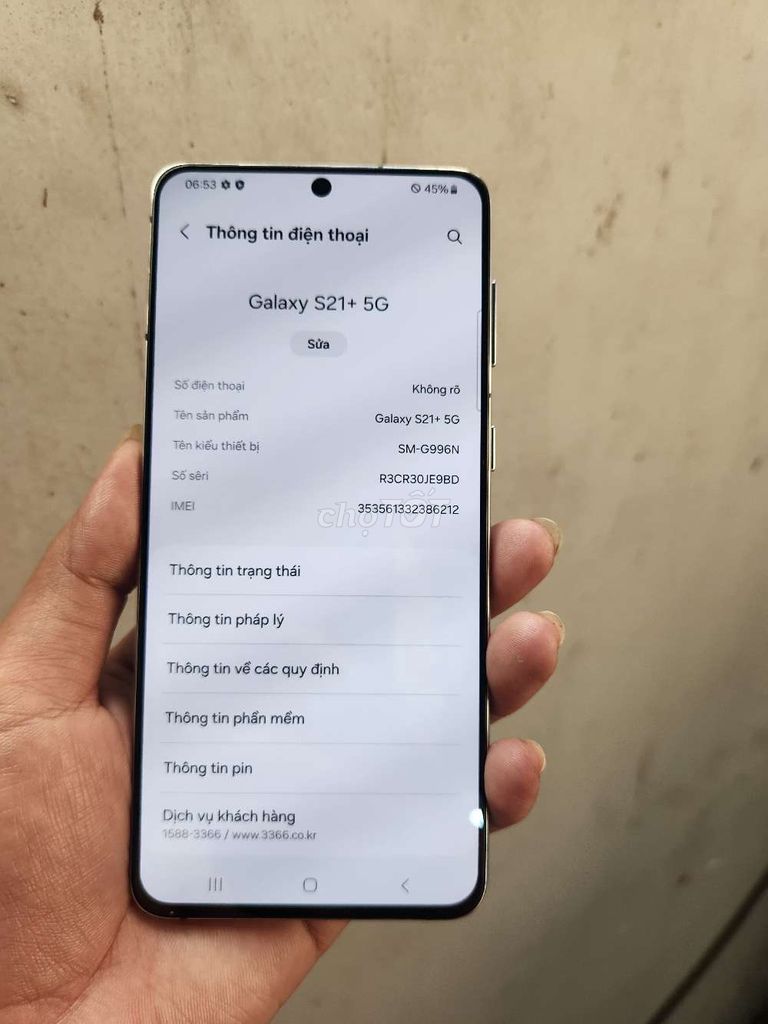 Samsung Galaxy S21 Plus 5G 8GB/256GB Bạc. Mua bán Điện thoại tại Thành phố Thủ Đức Tp Hồ Chí Minh được đăng bởi tấn tài  hình 1
