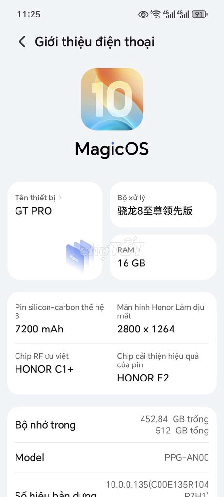 Honor GT Pro 16GB/512GB. Mua bán Điện thoại tại Huyện Cẩm Mỹ Đồng Nai được đăng bởi Tèo hình 1