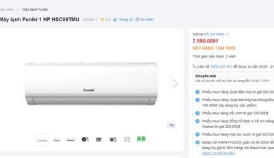 Máy lạnh funiki NEW BH 24 thang. Mua bán Máy lạnh, điều hoà tại Quận 6 Tp Hồ Chí Minh được đăng bởi nguyen van hanh