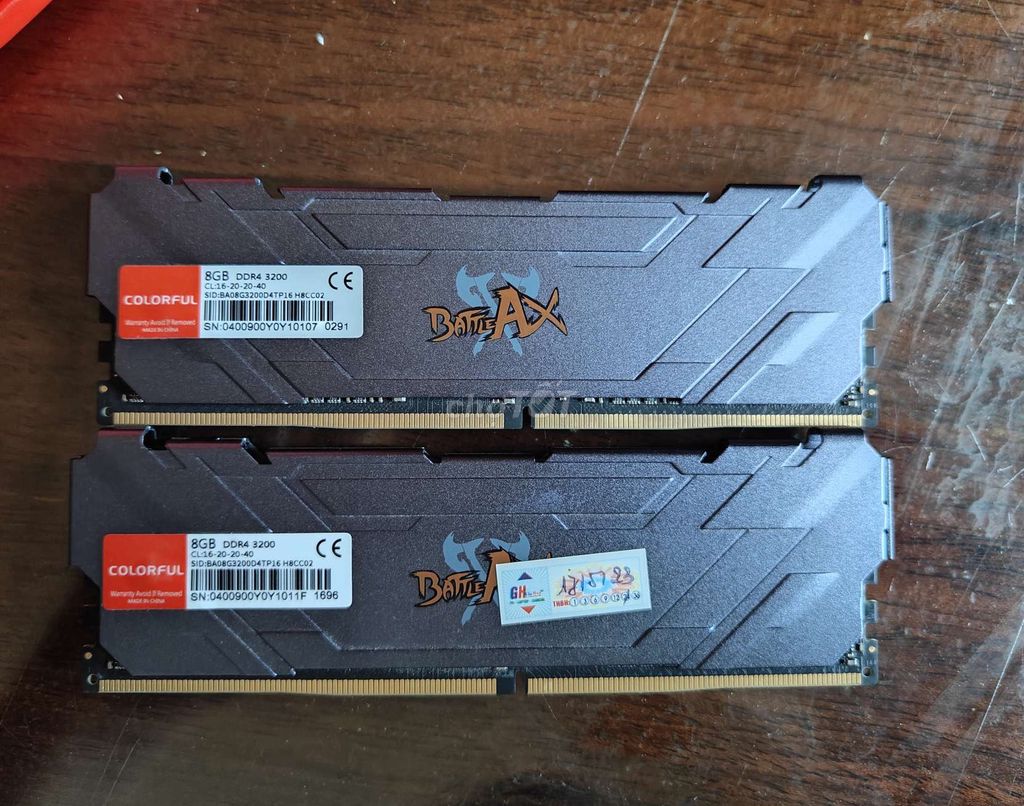 Colorful Battle-Ax DDR4 16GB 3200MHz. Mua bán Linh kiện (RAM, Card...) tại Thành phố Huế Thừa Thiên Huế được đăng bởi benben hình 1