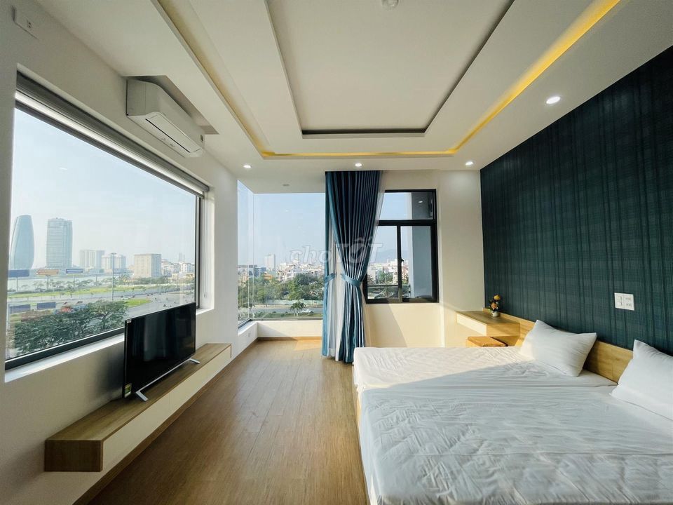 Studio panorama - 40m2 -ban công full nội thất, Phạm Văn Đồng, mới 99%