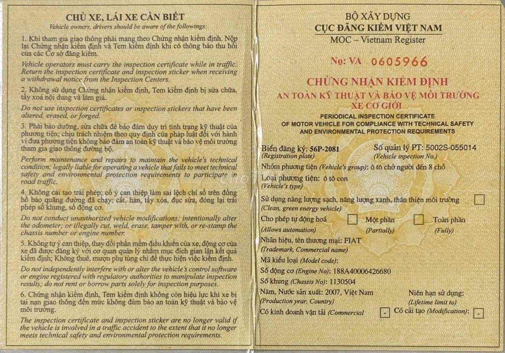 Fiat Albea 2007- 250000 km xe zin 1 chủ từ đàu. Mua bán Ô tô tại Quận 8 Tp Hồ Chí Minh được đăng bởi  HUY WIN  hình 3