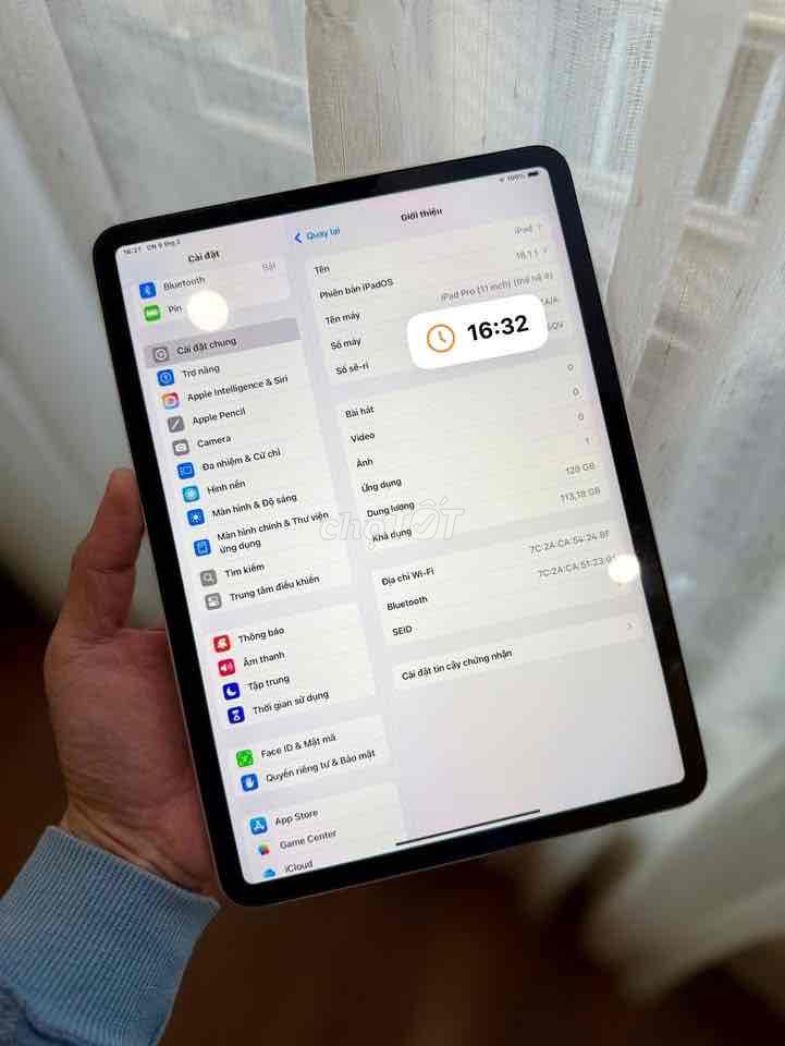 HN Bán Ipad Pro M2-128G Wifi Silver Zilkeng