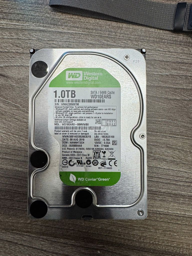 HDD 1TB SK 100%, Chạy ít