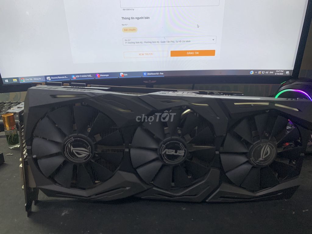 Vga 1080 ti Asus Rox Strix 3 Fan