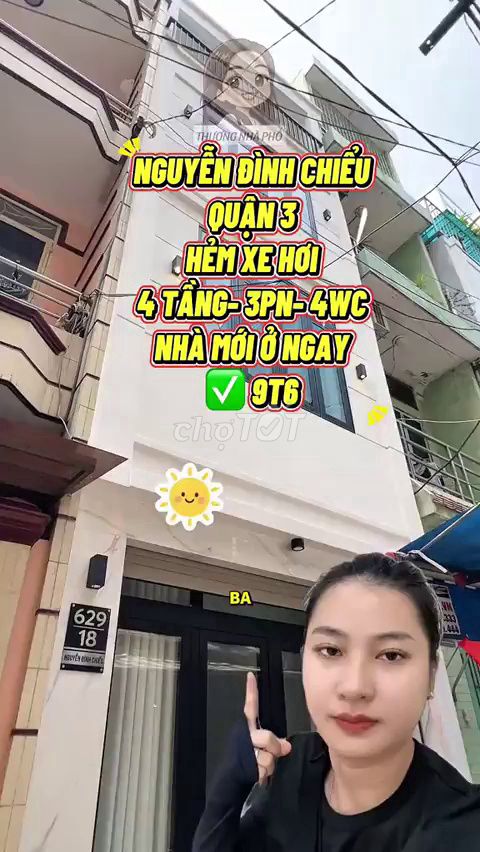 Nhà Hẻm Xe Hơi Nguyễn Đình Chiểu Q3 - 9.6 Tỷ