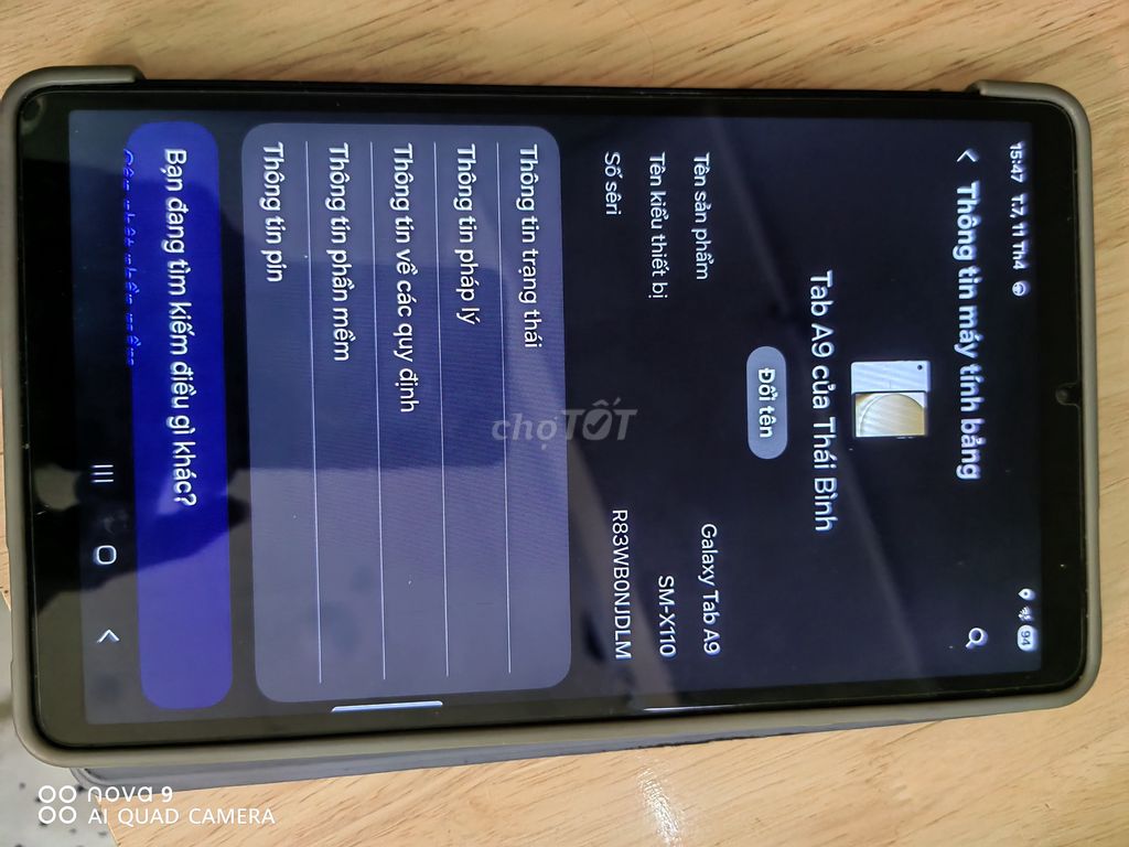 Samsung Tab A9 SM-X110 4GB/64GB. Mua bán Máy tính bảng tại Quận Cầu Giấy Hà Nội được đăng bởi Dương  hình 1