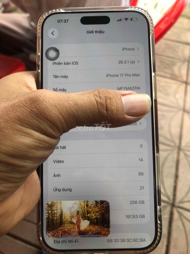 iPhone 17 Pro Max 256GB Trắng. Mua bán Điện thoại tại Quận Ninh Kiều Cần Thơ được đăng bởi Ng viet hình 1