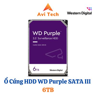 Ổ Cứng HDD WD Purple 6TB 3.5inch SATA III BH 3 Năm