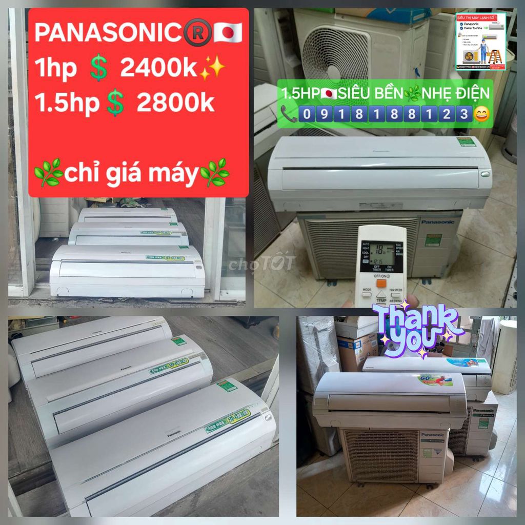 Panasonic 1,5hp Lạnh tốt Ít hao điện, 😊zin 100%. Mua bán Máy lạnh, điều hoà tại Quận 3 Tp Hồ Chí Minh được đăng bởi PanasonicDaikinToshiba hình 1