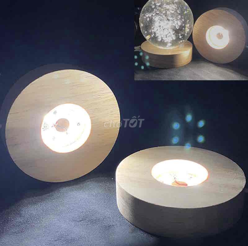 1 cái Đế gỗ đèn led Trưng Bày Pha Lê Thủy Tinh Đồ