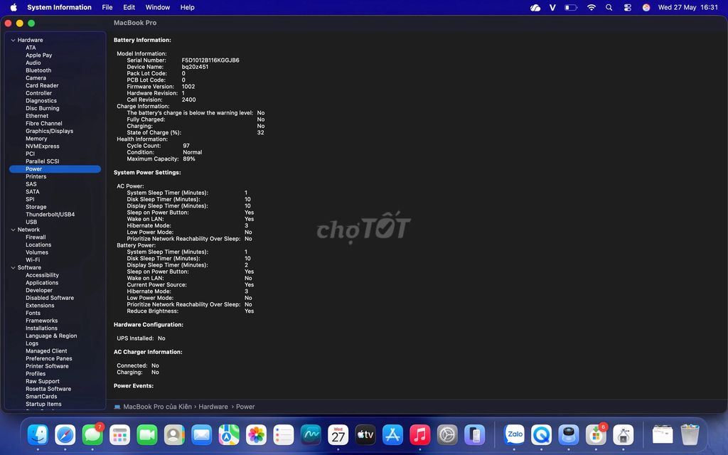 Apple MacBook Pro M1 8GB/500GB Bạc. Mua bán Laptop tại Thành phố Biên Hòa Đồng Nai được đăng bởi Lê Trung Kiên hình 1