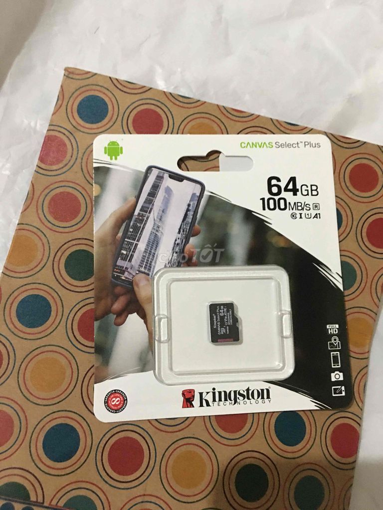 Thẻ nhớ Kingston 64G dùng cho camera và điện thoai. Mua bán Phụ kiện (Màn hình, Chuột...) tại Quận Cầu Giấy Hà Nội được đăng bởi HẢI ANH hình 1