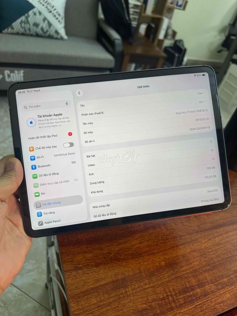 Apple iPad Pro 2020 128GB Xám. Mua bán Máy tính bảng tại Quận Cầu Giấy Hà Nội được đăng bởi Minh Khuê hình 1