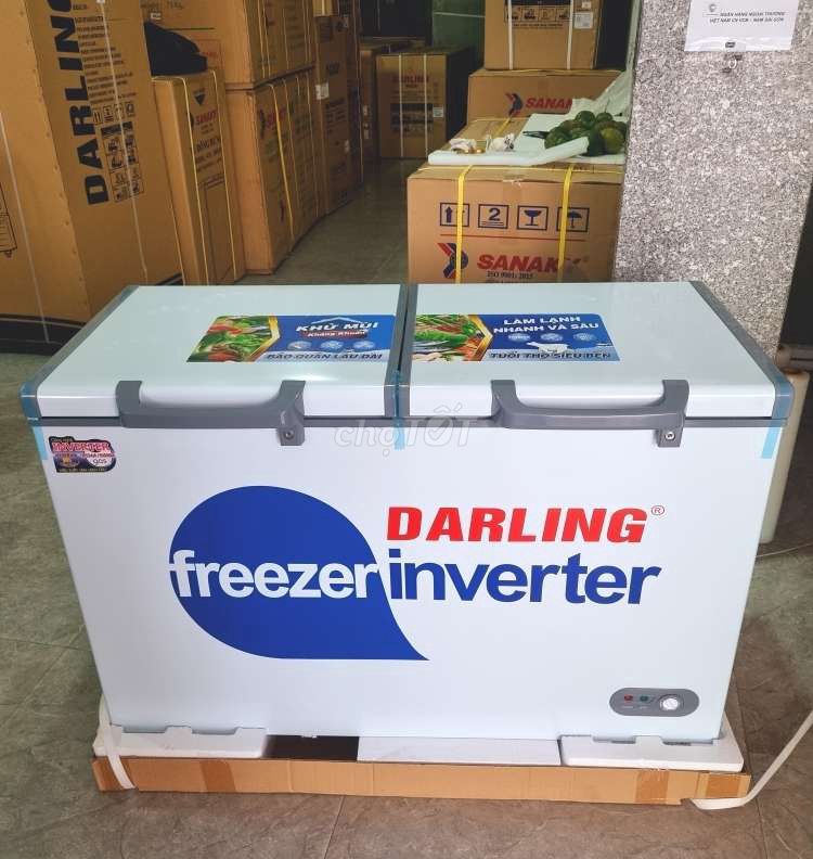 Tủ đông mát Darling inverter 350L new 100% giá rẻ