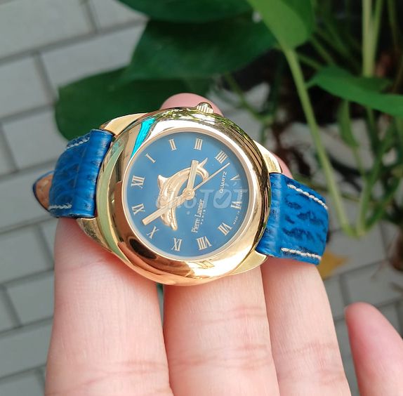 Đồng hồ Nữ hàng hiệu Pháp mạ vàng dây da