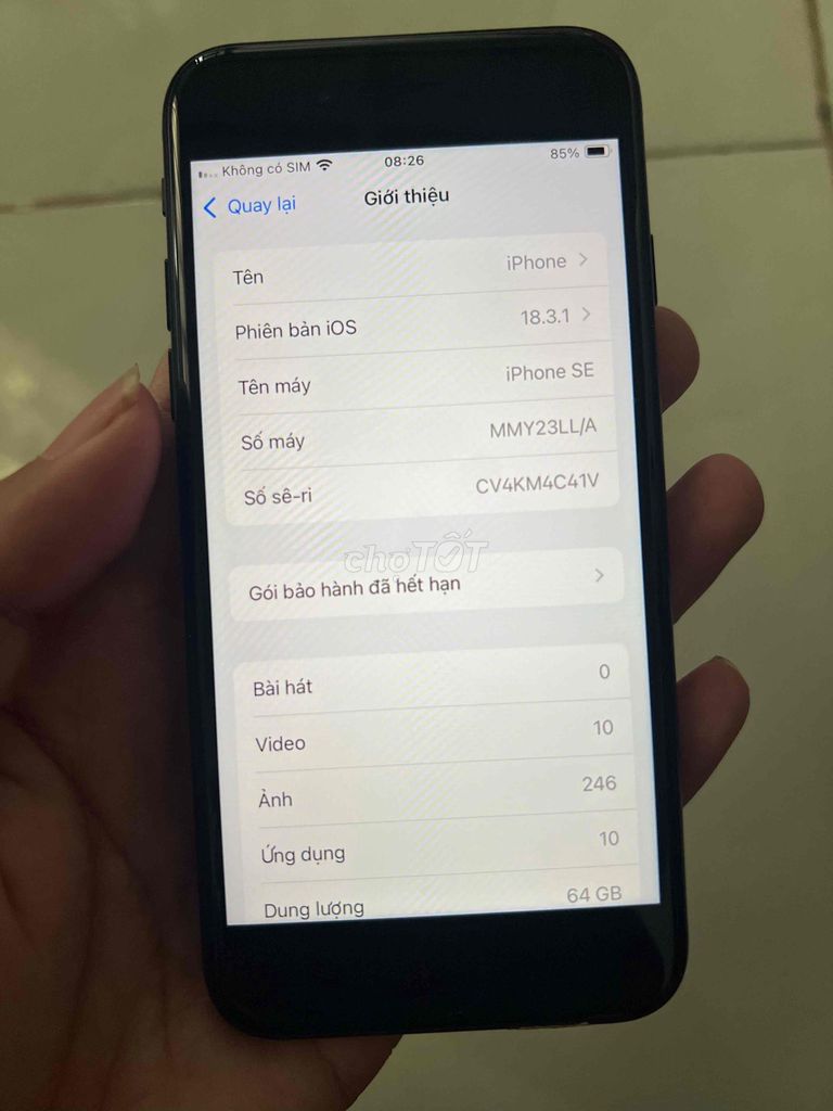 Apple iPhone SE 3 (2022) 64GB Đen. Mua bán Điện thoại tại Quận 12 Tp Hồ Chí Minh được đăng bởi nguyễn nguyễn hình 1