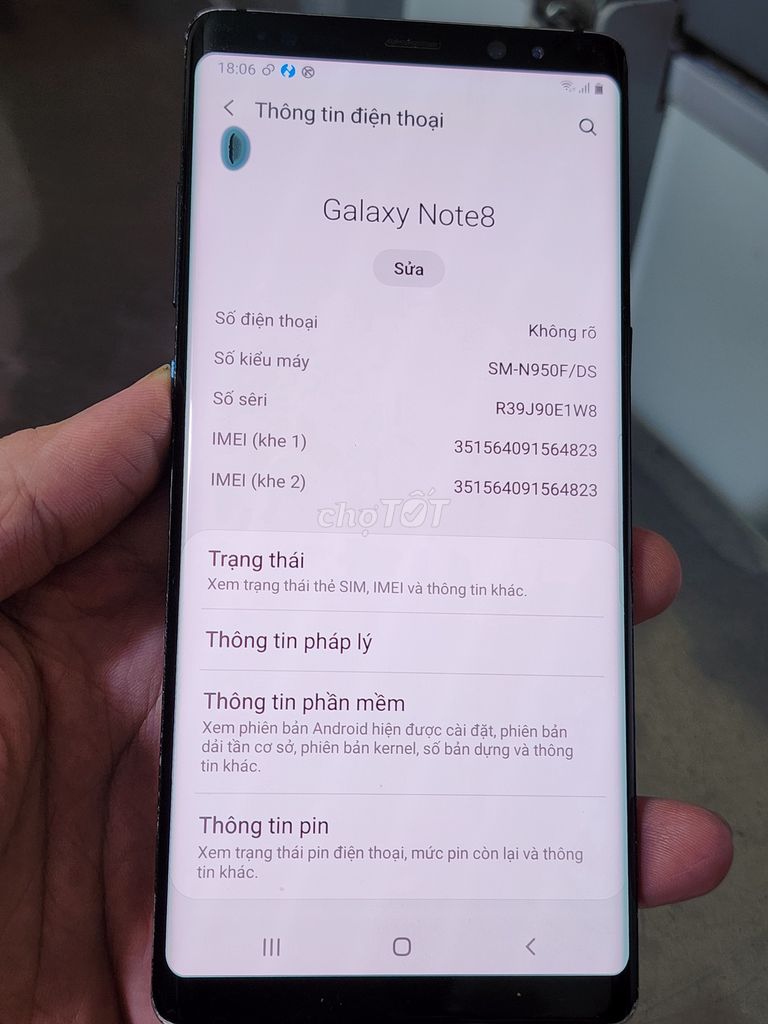 Samsung Note 8 256GB Đen chữa cháy full,🪷. Mua bán Điện thoại tại Quận 8 Tp Hồ Chí Minh được đăng bởi Chí Hải  hình 1